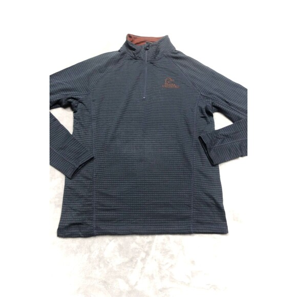 Duck Unlimited Men's Blue Medium Quarter Zip Pullover Fleece Pockets - Picture 1 of 7